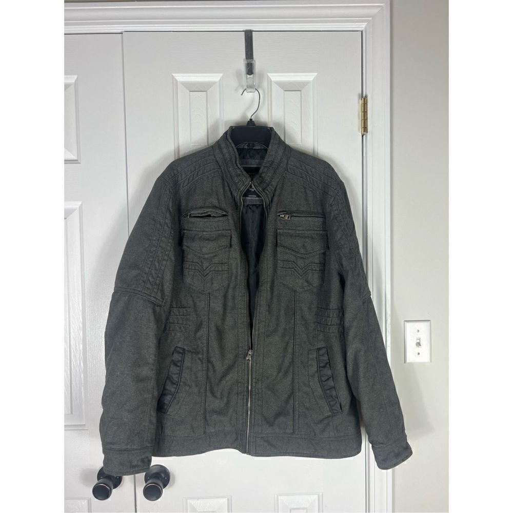 Buckle Black Mens Athletic Fit Coat Size L